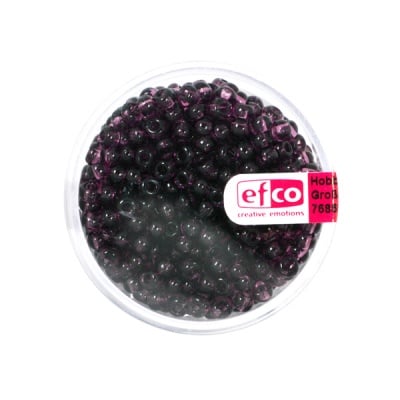 Индиански перли, прозрачни, ф 3,5 mm, ~400 бр., лилави