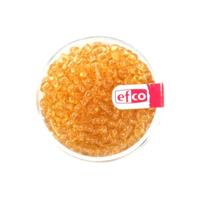 Индиански перли, прозрачни, ф 3,5 mm, ~400 бр., светъл топаз