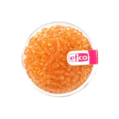 Индиански перли, прозрачни, ф 3,5 mm, ~400 бр., тъмножълти