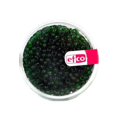 Индиански перли, прозрачни, ф 3,5 mm, ~400 бр., зелени