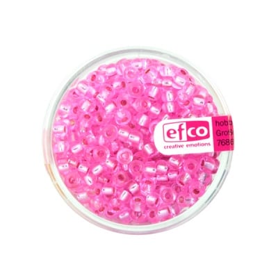 Индиански перли, сребриста нишка, ф 3,5 mm, ~400 бр., люляк