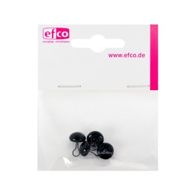 Животински очички - копчета, ф 10 mm, 4 броя, черни