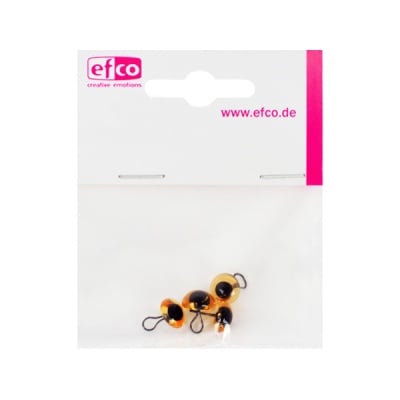 Животински очички - копчета, ф 10 mm, 4 броя, жълти