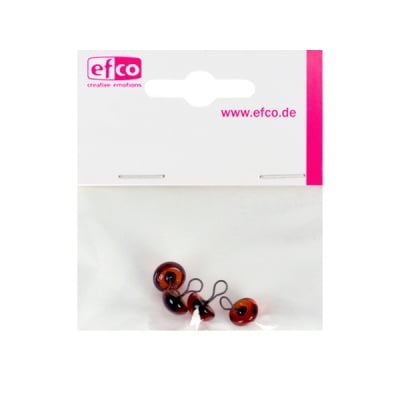 Животински очички - копчета, ф 10 mm, 4 броя, кафяви