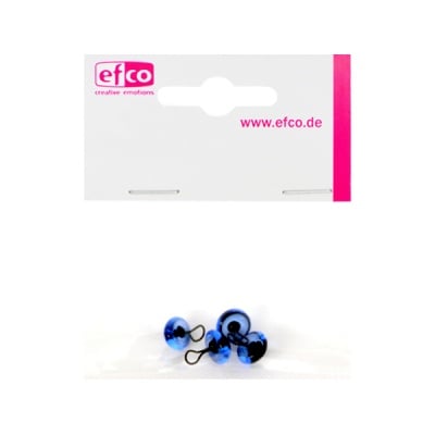 Животински очички - копчета, ф 10 mm, 4 броя, сини