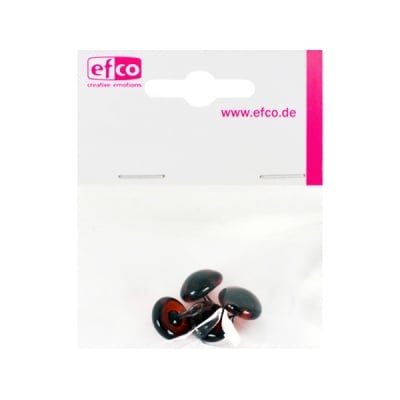 Животински очички - копчета, ф 12 mm, 4 броя, кафяви