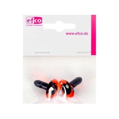 Животински очички - копчета, ф 14 mm, 2 броя, пластмаса, кафяви