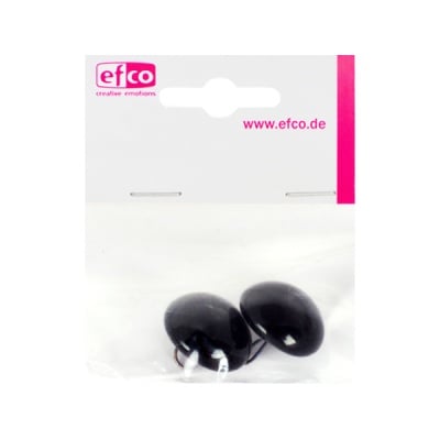 Животински очички - копчета, ф 16 mm, 2 броя, черни