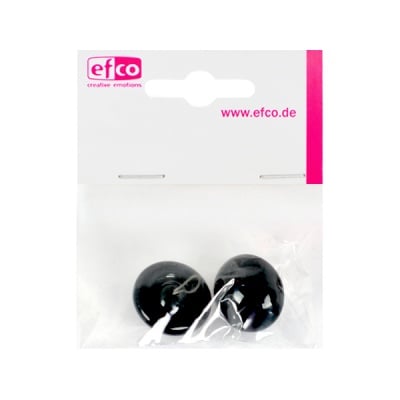 Животински очички - копчета, ф 20 mm, 2 броя, черни