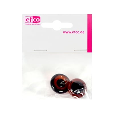 Животински очички - копчета, ф 20 mm, 2 броя, кафяви