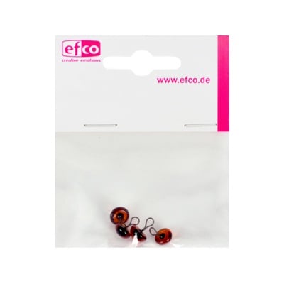 Животински очички - копчета, ф 6 mm, 4 броя, кафяви