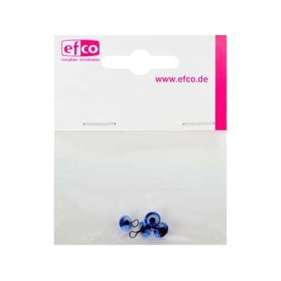 Животински очички - копчета, ф 6 mm, 4 броя, сини