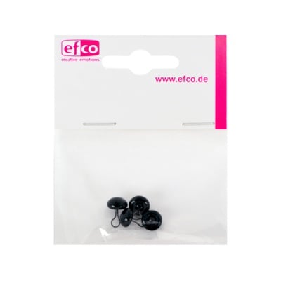 Животински очички - копчета, ф 8 mm, 4 броя, черни