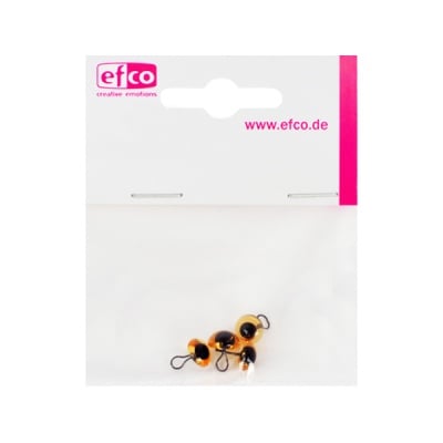 Животински очички - копчета, ф 8 mm, 4 броя, жълти