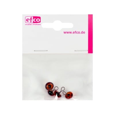 Животински очички - копчета, ф 8 mm, 4 броя, кафяви