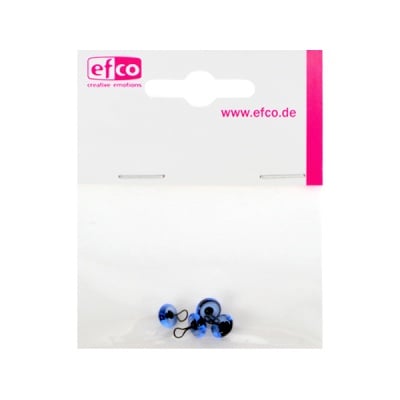 Животински очички - копчета, ф 8 mm, 4 броя, сини