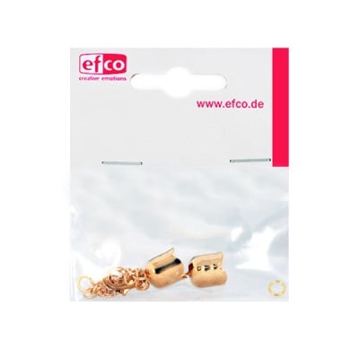 Капачки - накрайници Лале, с верижка за регулиране, 10 mm, позлатени