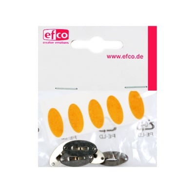 Клипс с универсално закрепяне, 5 броя, сребрист