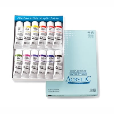 Комплект акрилни бои ARTISTS' ACRYLIC, 50 ml, 12 цв., set [B]