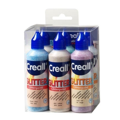 Комплект блестящи бои CREALL Glitter, 6х80 ml