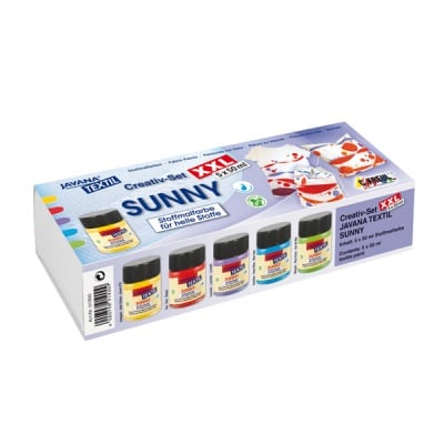 Комплект бои за текстил Sunny Creativ Set XXL JAVANA, 5 x 50 ml