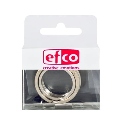 Комплект двойни халки, ф 25 mm / ф 30 mm, 4 броя, сребристи