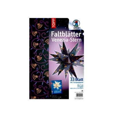 Комплект, Faltblatter Venezia-Stern Schwarz "Indian Style Chiva"