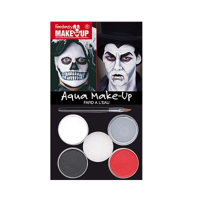 Комплект гримове в кутия Aqua Make Up, 5 цвята + 1 четка, вампири