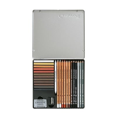 Комплект художествен CretaColor, CREATIVO, метална кутия