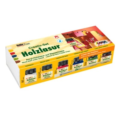 Комплект лазурни бои Hobby Line, Creativ-Set, 6 x 20 ml