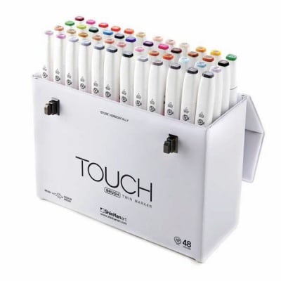 Комплект маркери TOUCH TWIN BRUSH, 48 бр.
