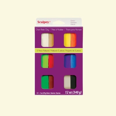 Комплект Sculpey III класчески, 12 цвята x 28 g