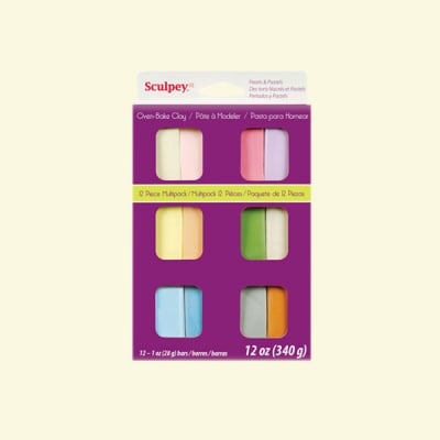Комплект Sculpey III перлени и пастелни,12 цвята x 28 g