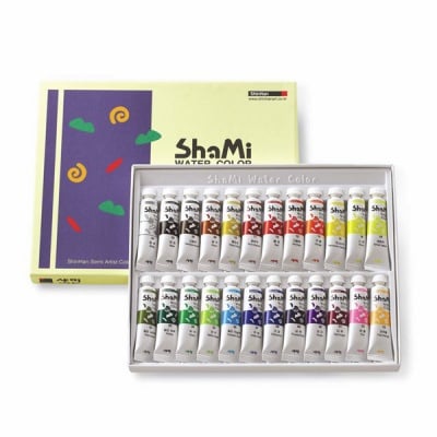 Комплект водни бои SHAMI WATER, 10 ml, 24 цв.