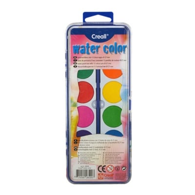 Комплект водни боички CREALL, 12 цвята с четка