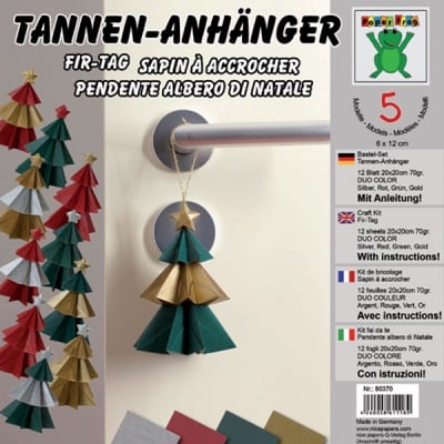 Комплект за оригами, Tannen-Anhanger, 20 x 20 cm, 12 л.