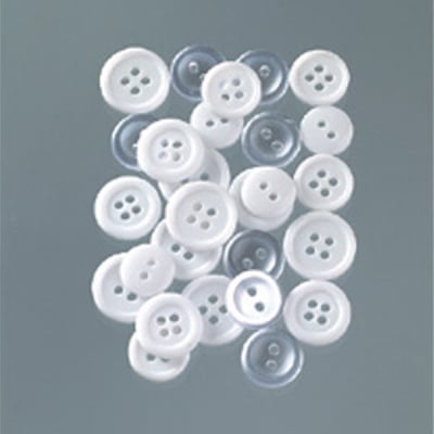 Копчета, бели тонове, 10 - 15 mm, 40 g, бели/прозрачни