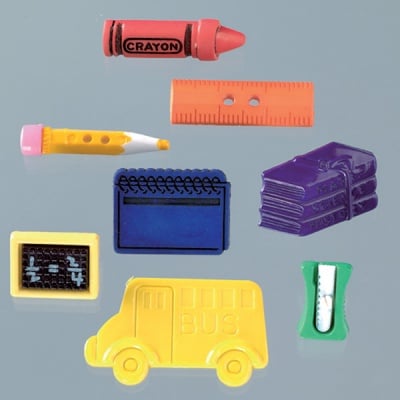 Копчета, ученически пособия, 8бр., разноцветни