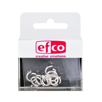 Кръгла халка, ф 10 mm, 10 броя, посребрена