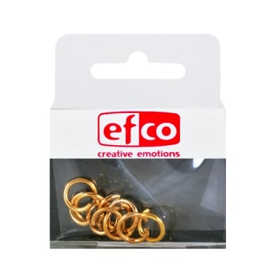 Кръгла халка, ф 10 mm, 10 броя, позлатена