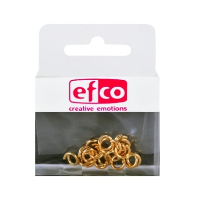 Кръгла халка, ф 6 mm, 20 броя, позлатена