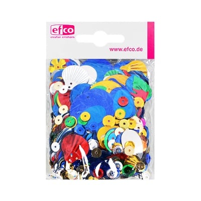 Кръгли пайети, релефни, ф 6 mm, ~ 500 бр., микс