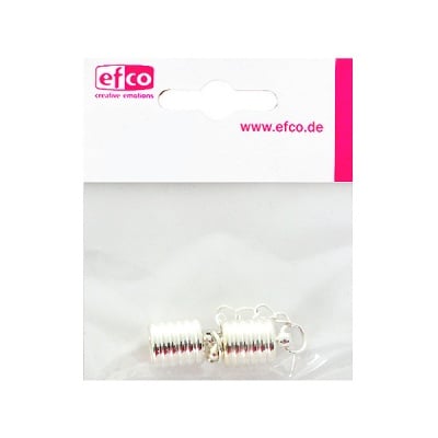 Крайни капачки, с верижка за изработка на бижута, ф 6 мм, 1 бр., сребро