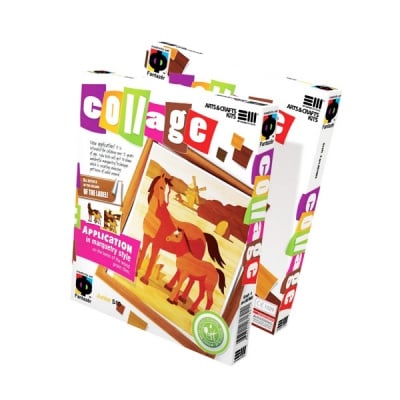 Креативен комплект за колаж по техниката маркетри Collage «The Horses»