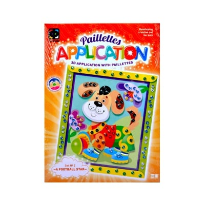 Креативен комплект за 3D апликации с пайети, A football star