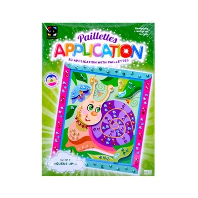 Креативен комплект за 3D апликации с пайети Snail, «Queue up!»