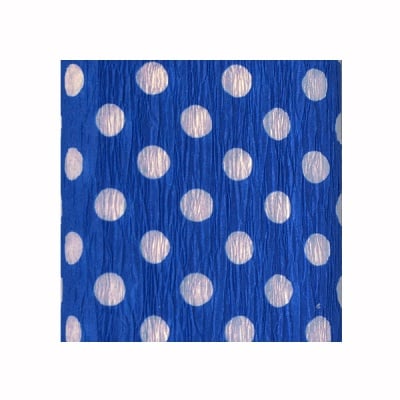 Креп-хартия, 35 g/m2, 50 x 250 cm, 1 ролка, точки бели/ сини