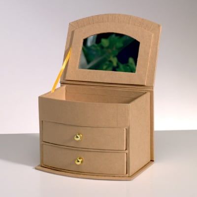 Кутия за бижута от папие маше, 13,5 x 10 x 9 cm