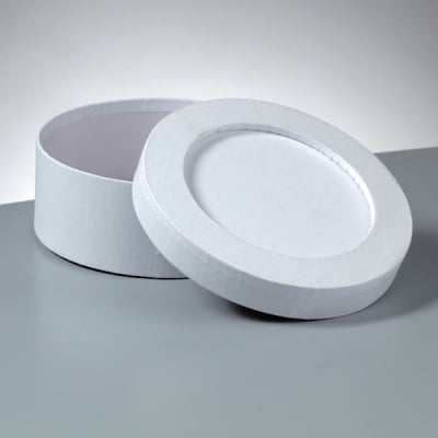 Кутия за декориране от картон Mosaix, кръг, 15 x 6 cm, бяла