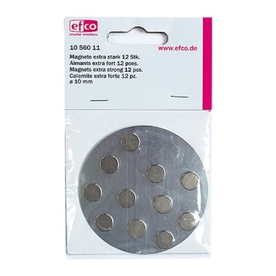 Магнити, изключително здрави, ф 10 mm, 12 бр.